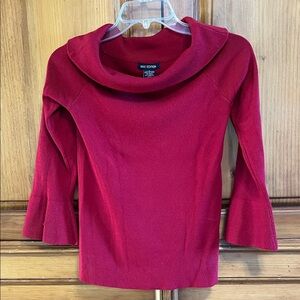 Max Edition Women's Cowl Neck Sweater in Red